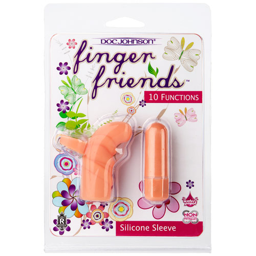 Doc Johnson Finger Friends Massager Vibrator, Roly Ripples, Peach, Doc Johnson