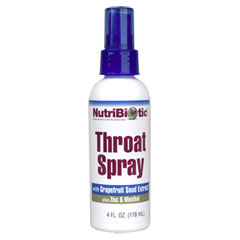 First Aid Throat Spray, With Grapefruit Seed Extract & Zinc, 4 oz, NutriBiotic