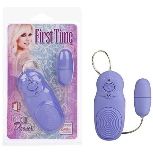 First Time 7-Function Pleaser Bullet Vibrator, Blue, California Exotic Novelties