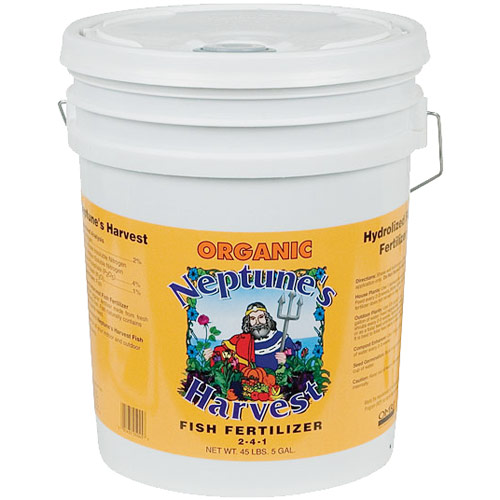 Organic Hydrolyzed Fish Fertilizer 2-4-1, 5 Gallon, Neptunes Harvest