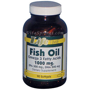 Fish Oil 1000 mg EPA 300/DHA 200 90 Softgels LifeTime