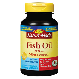 Nature Made Fish Oil 1200 mg, Lemon Essence, 60 Softgels