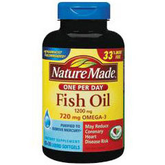 Nature Made Fish Oil 1200 mg, One Per Day, 120 Softgels, Nature Made
