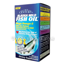 Fish Oil Alaska Wild, 90 Enteric Coated Softgels, 21st Century Health Care