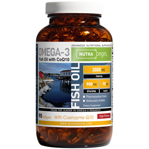 NutraOrigin Fish Oil with CoQ10, 90 Softgels, NutraOrigin