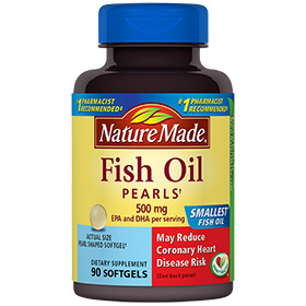 Nature Made Fish Oil Pearls 500 mg, 90 Softgels