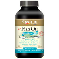 Fish Oil with Vitamin D, 250 Softgels, Spectrum Essentials