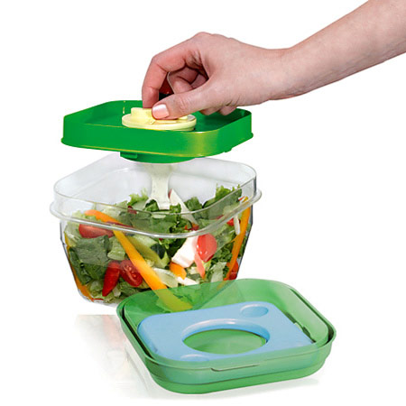 VitaMinder Fit & Fresh Salad Shaker, Salad Bowl with Lid, VitaMinder