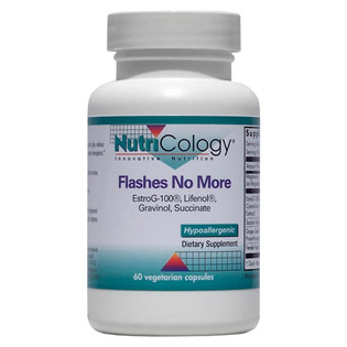 Flashes No More, Menopause Formula, 60 Vegetarian Capsules, NutriCology