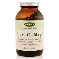 Flax-O-Mega Flax Oil, 90 Capsules, Flora Health