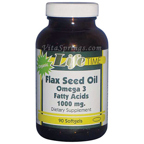 Flax Seed Oil 1000 mg 90 Softgels LifeTime