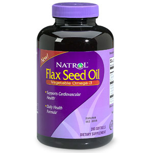 Flax Seed Oil 1000 mg, 200 Softgels, Natrol