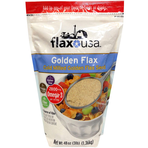 Flax USA Cold Milled Golden Flax Seed, 48 oz