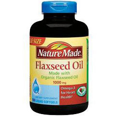 Flaxseed Oil 1000 mg, 180 Softgels, Nature Made