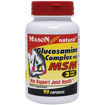 Mason Natural Flexi-Joint Glucosamine Complex Plus MSM, 90 Capsules, Mason Natural