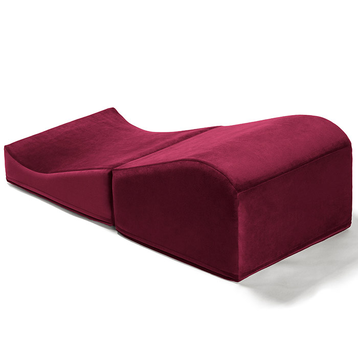 Flip Ramp Sex Positioning Pillow - Microvelvet Merlot, Liberator Bedroom Adventure Gear