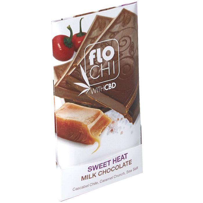 FloChi CBD Sweet Heat Milk Chocolate Bar, 2.12 oz (60 g), Irwin Naturals