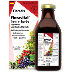 Floradix Floravital Iron & Herbs Liquid, 23 oz, Flora Health