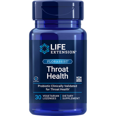 FlorAssist Throat Health, Probiotic Supplement, 30 Lozenges, Life Extension