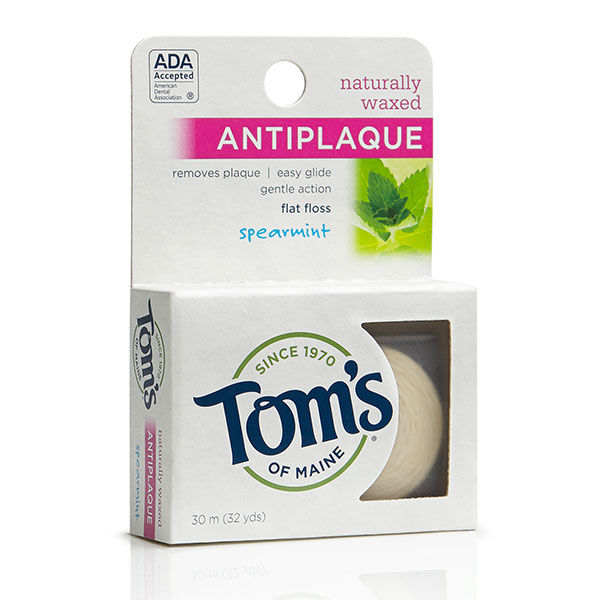 Antiplaque Floss - Spearmint, Naturally Waxed, 30 m (32 yds), Toms of Maine