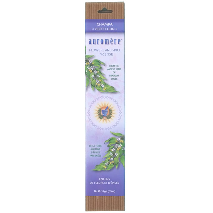 Auromere Flowers & Spice Incense Champa, 10 g 12 Pack, Auromere