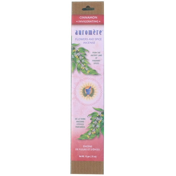 Auromere Flowers & Spice Incense Cinnamon, 10 g 12 Pack, Auromere