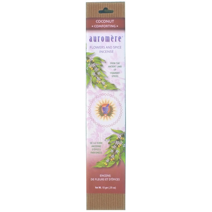 Auromere Flowers & Spice Incense Coconut, 10 g 12 Pack, Auromere