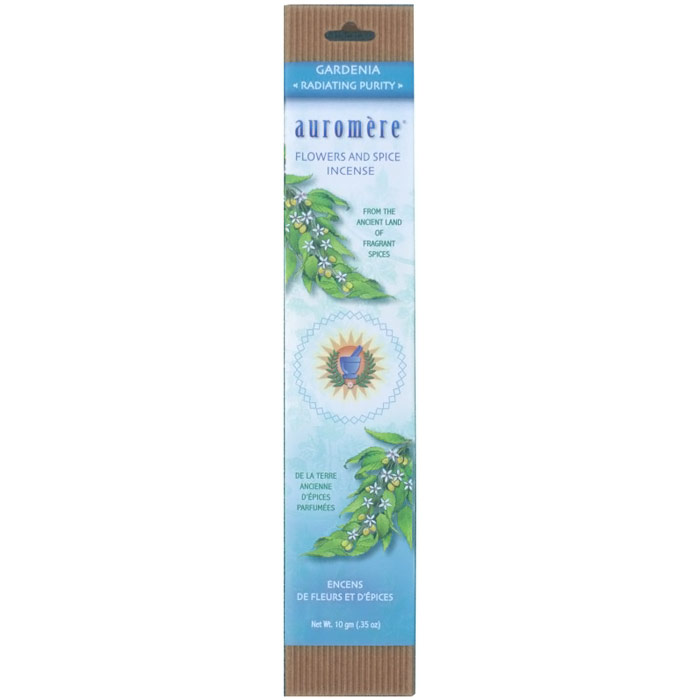 Auromere Flowers & Spice Incense Gardenia, 10 g 12 Pack, Auromere