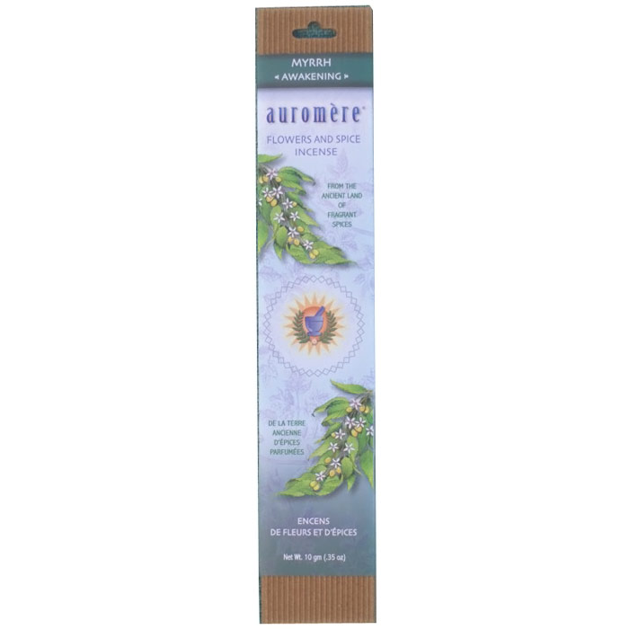 Auromere Flowers & Spice Incense Myrrh, 10 g 12 Pack, Auromere