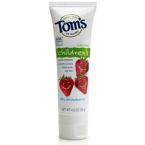 Natural Childrens Toothpaste - Silly Strawberry, 4.2 oz, Toms of Maine