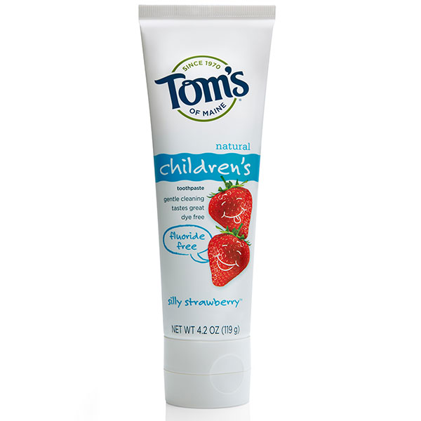 Fluoride-Free Childrens Toothpaste - Silly Strawberry, 4.2 oz, Toms of Maine