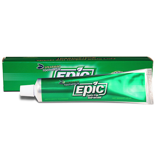 Fluoride & Xylitol Toothpaste, Spearmint, 4.9 oz, Epic Dental (Epic Xylitol)