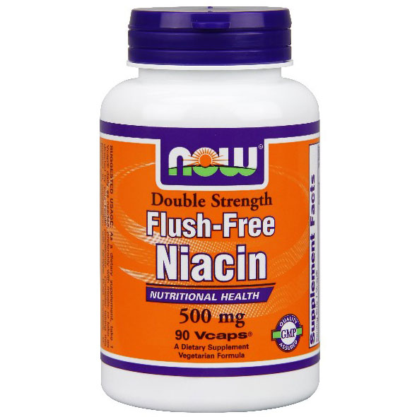 Flush-Free Niacin 640mg 90 Vcaps, NOW Foods