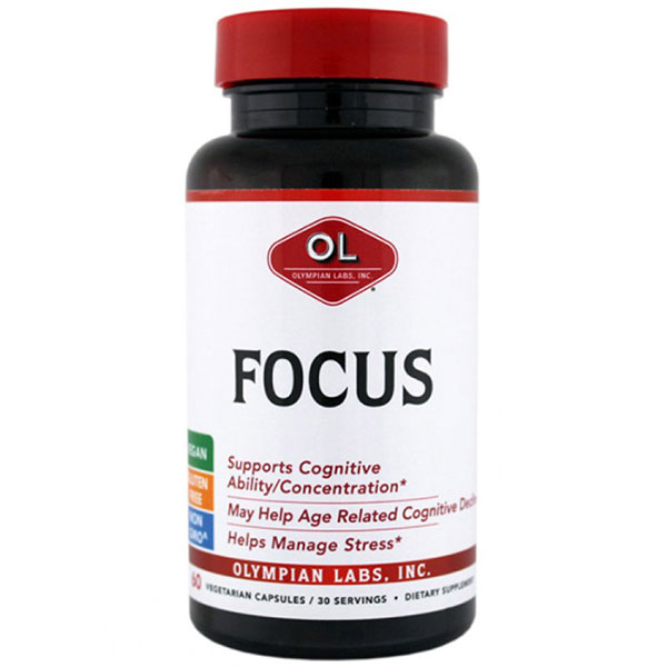 Focus, Supports Concentration, 60 Vegetarian Capsules, Olympian Labs