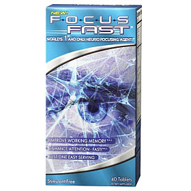 Enyotics Health Focus Fast, Mental Focus Supplement, Neuro Focusing Agent, 40 Tablets