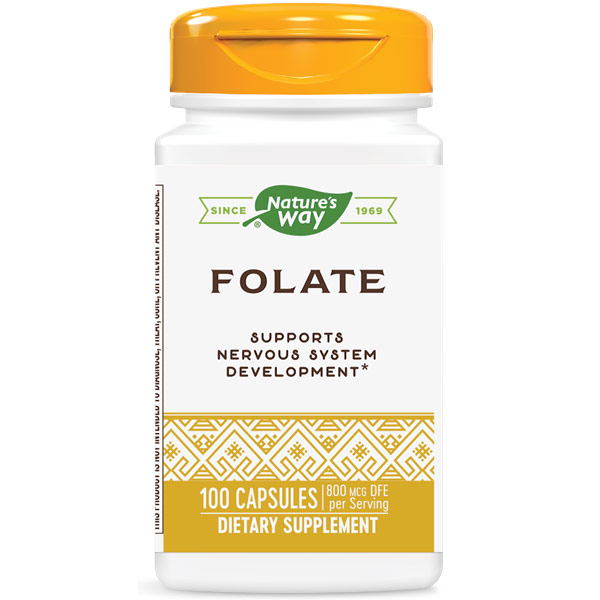 Folic Acid 800 mcg 100 caps from Natures Way