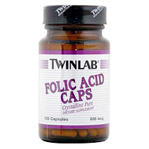 Folic Acid 800mcg 100 caps from Twinlab