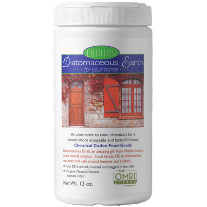 Food Grade Diatomaceous Earth For Your Home Shaker, 12 oz, Lumino Wellness