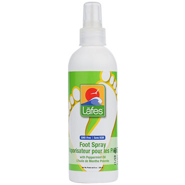 Lafes Foot Spray with Organic Peppermint Oil, Value Size, 8 oz, Natural BodyCare