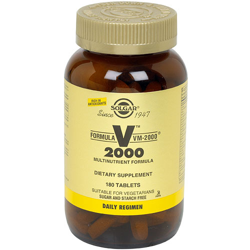 Formula VM-2000 (Multi-Nutrient System With Herbs), 180 Tablets, Solgar
