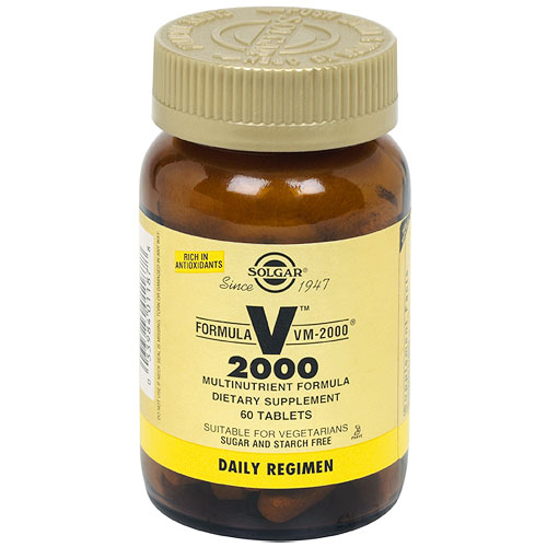 Formula VM-2000 (Multi-Nutrient System With Herbs), 60 Tablets, Solgar