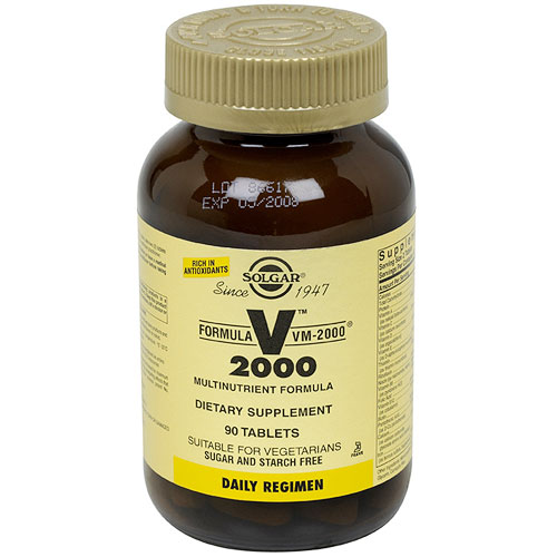 Formula VM-2000 (Multi-Nutrient System With Herbs), 90 Tablets, Solgar