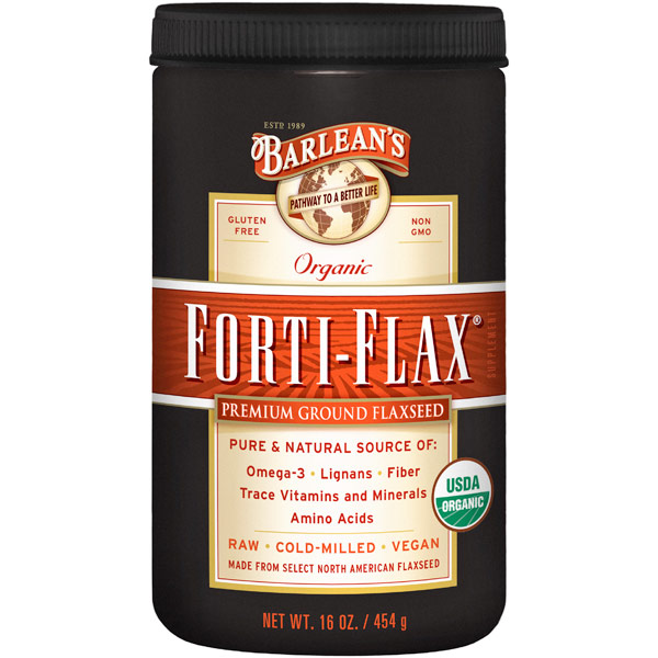 Forti-Flax, Organic Ground Flaxseed, 16 oz, Barleans Organic Oils