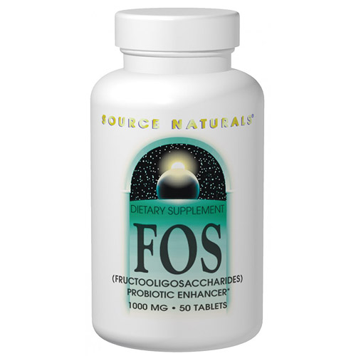 FOS Fructooligosaccharides 1000mg 200 tabs from Source Naturals