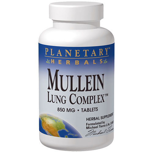 Planetary Herbals Mullein Lung Complex Tabs, 15 Tablets