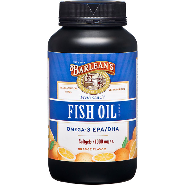 Fresh Catch Fish Oil, Orange Flavor, 100 Softgels, Barleans Organic Oils