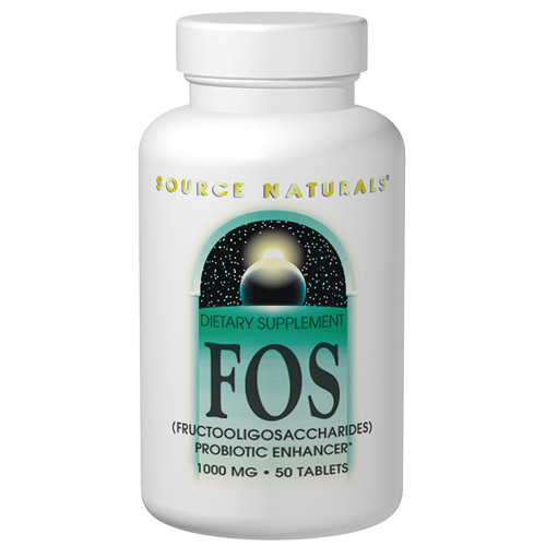 FOS Fructooligosaccharides 1000mg 50 tabs from Source Naturals