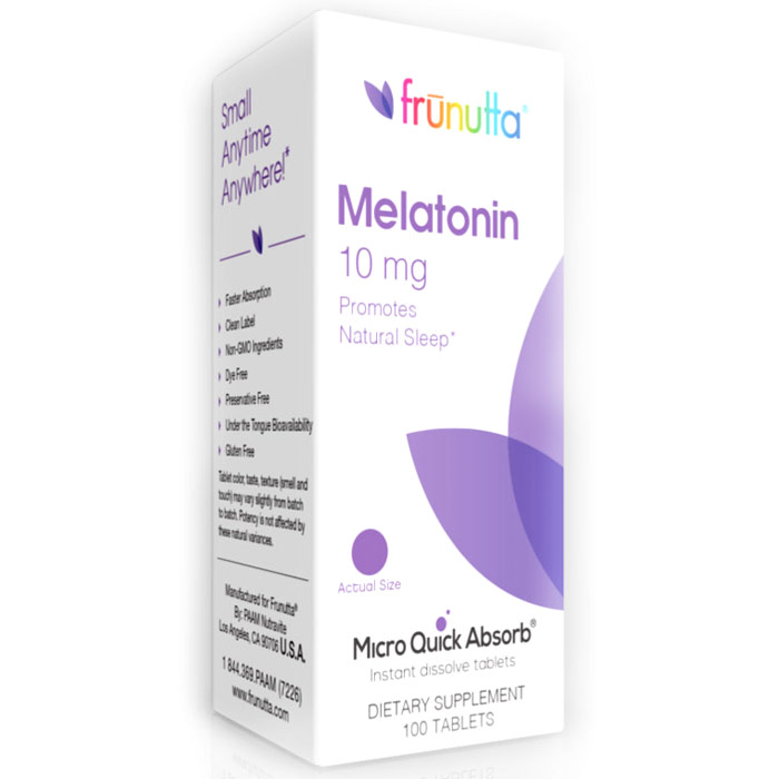 Frunutta Melatonin 10 mg, 100 Sublingual Tablets