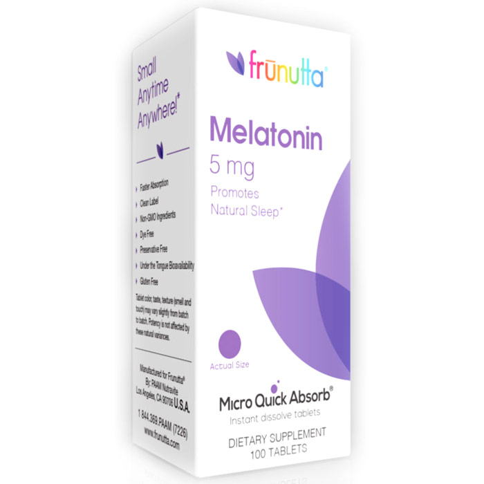 Frunutta Melatonin 5 mg, 100 Sublingual Tablets