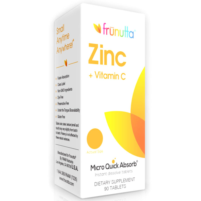 Frunutta Zinc 5 mg + Vitamin C 15 mg, 90 Sublingual Tablets